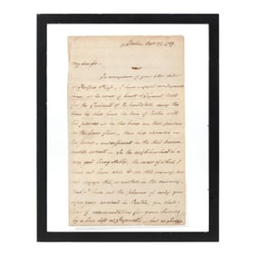 ALS to Tobias Lear, George Washington's Secretary, Concerning a Visit to Boston
