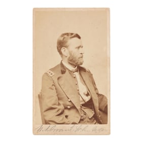 Signed Ulysses S. Grant Carte de Visite