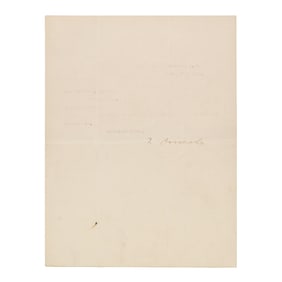 Theodore Roosevelt, 26th President, Typed Letter Signed