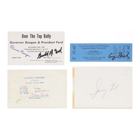 Four Signatures of Three Late 20th Century Republican Presidents