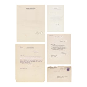 Signed Letters From Three 20th Century Massachusetts Senators