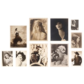 Group of Photos of Early Film Stars, Most Signed