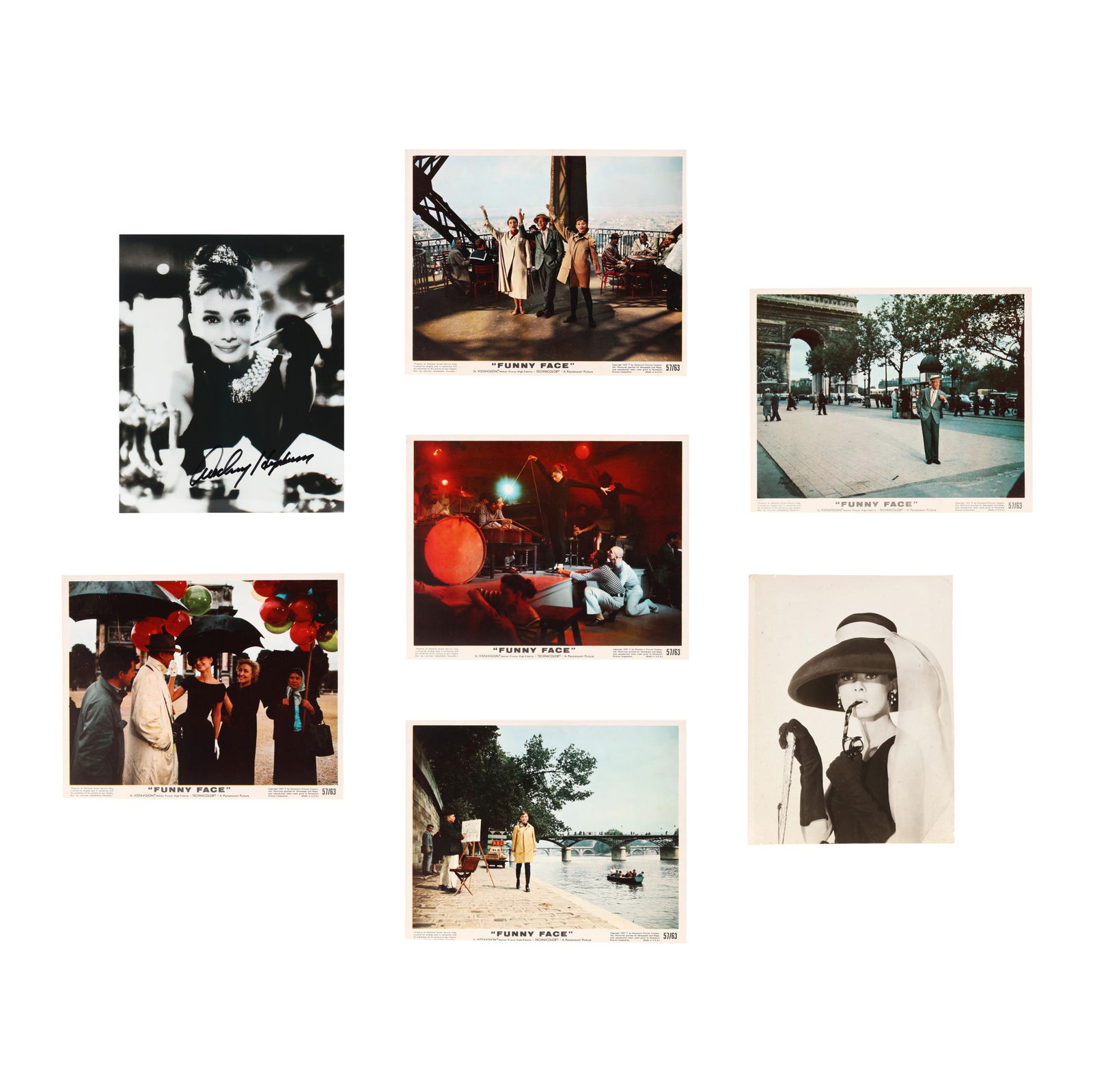 Group of  Breakfast at Tiffany's  Photos and  Funny Face  Lobby Cards (1 of 10)