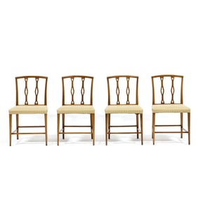 Four Biedermeier Style Side Mahogany Chairs