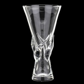 Steuben, Large Crystal  Rose  Vase