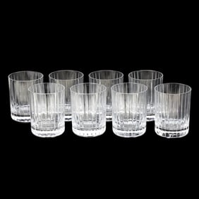 Baccarat, Set of Eight  Harmonie  Crystal Double Old Fashion Tumblers