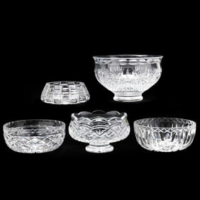 Five Waterford Crystal Bowls