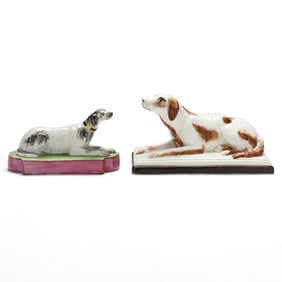 Two Staffordshire Figures of Dogs