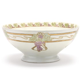An H & Co. Selb Bavarian Porcelain Jugendstil Punch Bowl