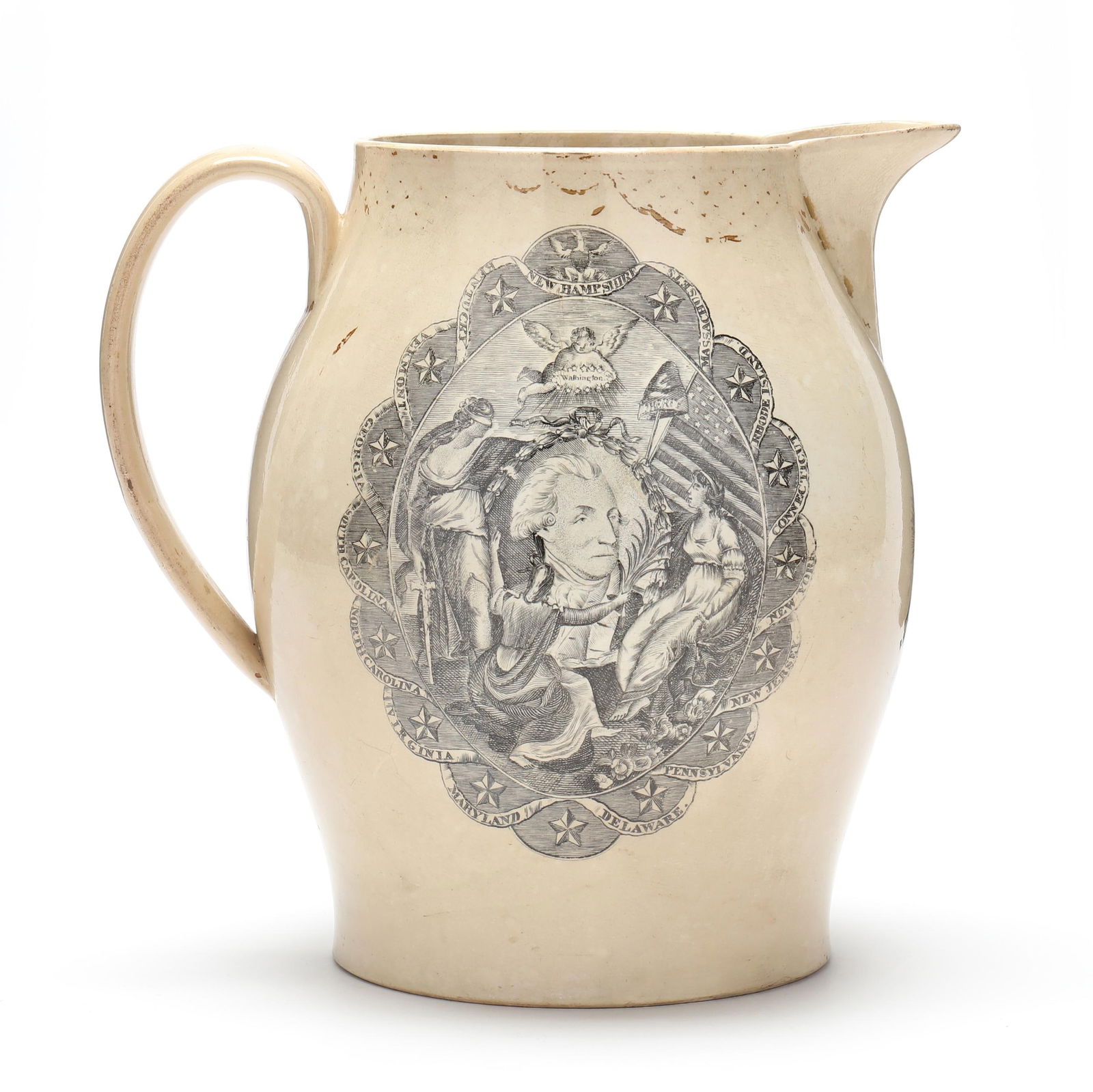 Liverpool Pottery Creamware Pitcher Auction