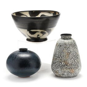 Three Pieces of Contemporary Art Pottery