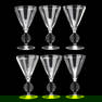 Rene Lalique, Six Mulhouse Crystal Stems