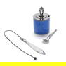 A Georg Jensen Sterling Silver Letter Opener and Mounted Mustard Jar
