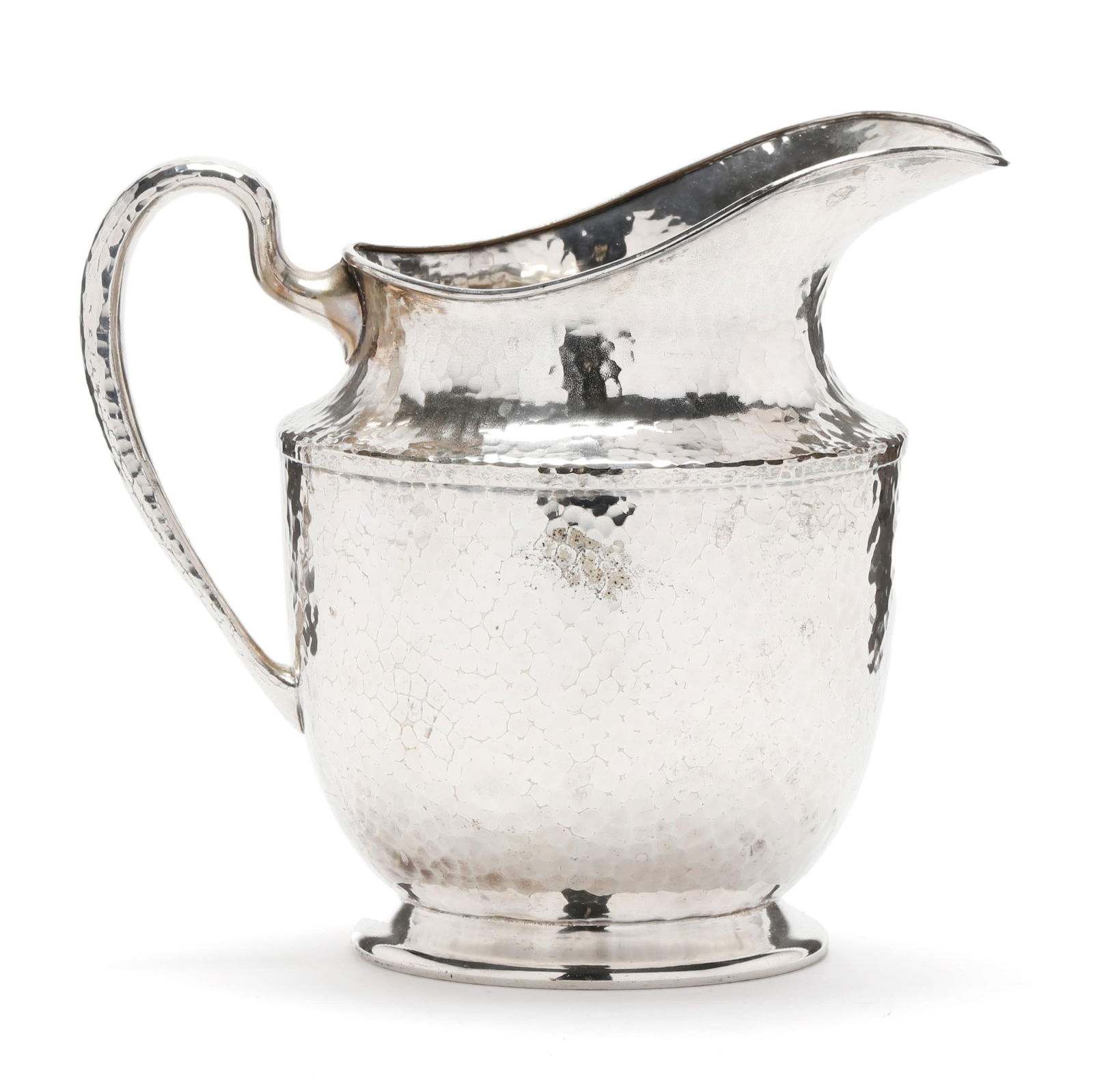 A Hand Hammered Silver-Plated Water Pitcher by Derby Silver Co. (1 of 6)