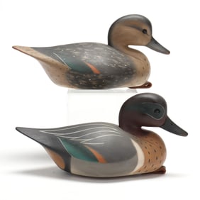 Pete "Hurricane" Peterson (VA, b. 1944), Pair of Green-Winged Teal