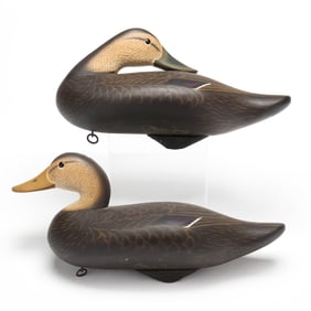 Charlie "Speed" Joiner (MD, 1921-2015), Pair of Black Ducks