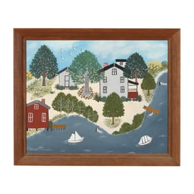 Elenora Hamilton (NC), Sailboats Along a Coastline