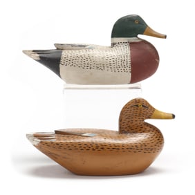 Tom Fitzpatrick (NJ, 1887-1958), Pair of Mallard Miniatures