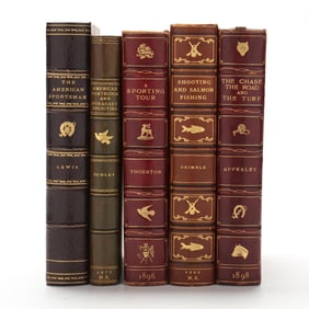 Five Finely Bound Sporting Books