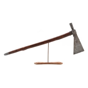 Early Missouri War Axe Pipe with Stand