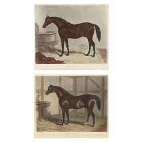 After John Frederick Herring Sr. (British, 1795-1865), Pair of Horse Portrait Engravings  Muley  &