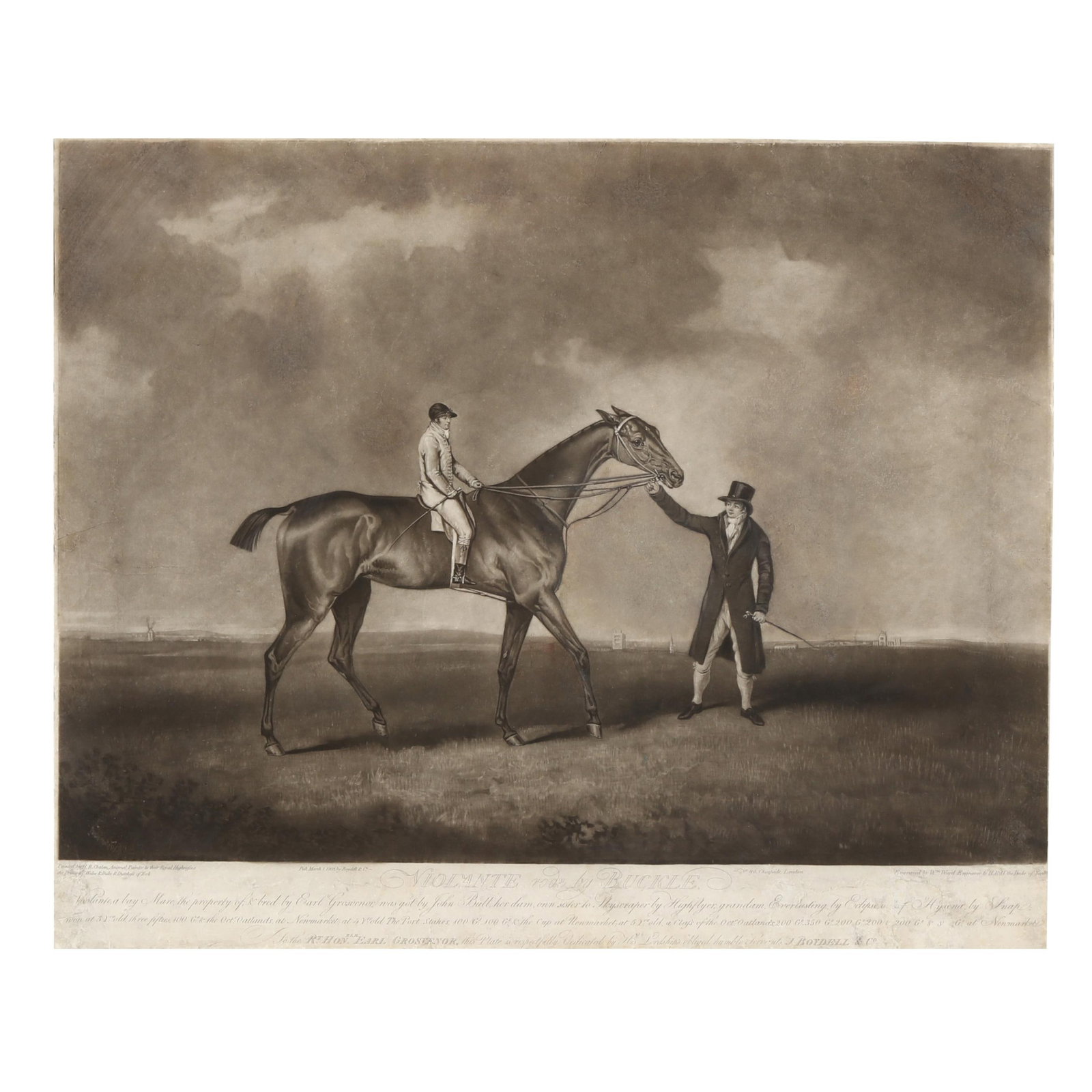 After Henry Bernard Chalon (English, 1770-1849), Violante Rode by Buckle: After Henry Bernard Chalon (English, 1770-1849), Violante Rode by Bucklemezzotint engraving on paper, published 1808, engraved by William Ward (English, 1762-1826), inscribed to lower margin, publishe