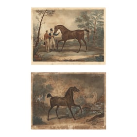 After Carle Vernet (French, 1758-1836), Two Equestrian Engravings