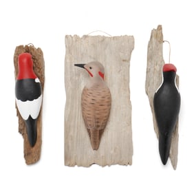 Walter "Brother" Gaskill (NC), Three Various Woodpeckers