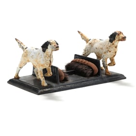 Vintage Cast Iron Hunting Dogs Boot Scrape