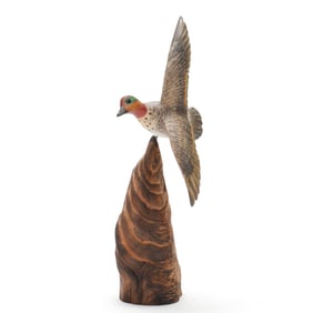 Curtis Waterfield (VA, 1922-2016), Miniature Green-Winged Teal in Flight