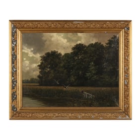 American School (Early 20th Century), The Duck Hunt, Signed