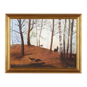 Sidney E. King (American), Flock of Wild Turkeys