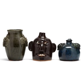 Three Georgia Folk Art Vessels