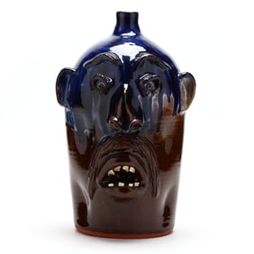 Charlie Davis Brown, Buncombe County, NC, Tall Face Jug