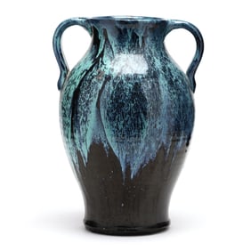 Smithfield Pottery Flambe Glazed Floor Vase