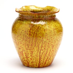 Sunset Mountain Ruffled Rim Vase