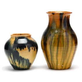 Two Auman Pottery Vases