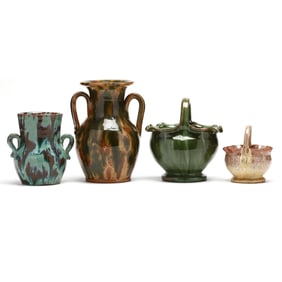 Four Joe Owen (Moore County, NC, 1910-1986), Pottery Vases