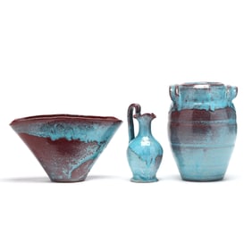 Three Chinese Blue Glazed NorthState Vessels