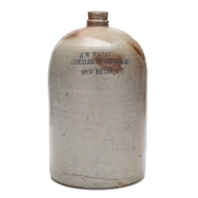 New Bern, NC, Stoneware Spirits Jug