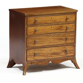 Bench Made Federal Style Inlaid Mahogany Child's Chest of Drawers