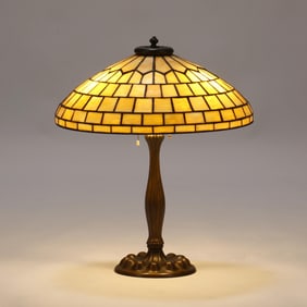 Duffner and Kimberly Slag Glass Table Lamp