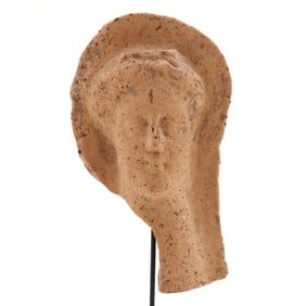 Central or Southern Italy, Votive Terracotta Head, 4th Century B.C.