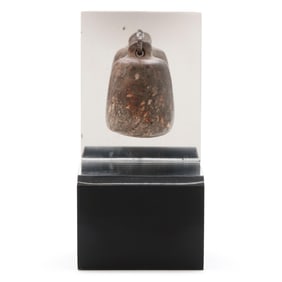 Carved Stone Seal Depicting a Seated Person