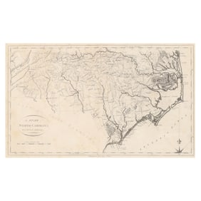 John Reid's Important Late 18th-Century Map of North Carolina