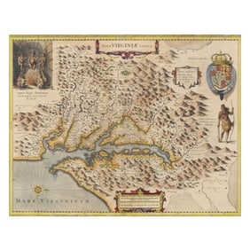 Henricus Hondius's Map of the Chesapeake Region