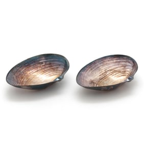 Pair of Silver-Plated Clam Shell Dishes, Mark of W & S Blackinton