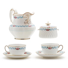 A Group of Minton Ribbons & Blossoms Tableware