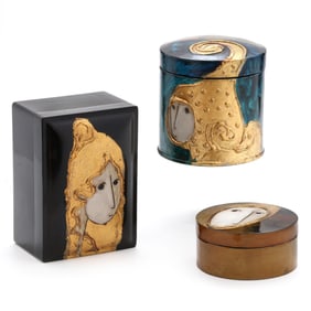 Stephen White (NC), Three Decorated Keepsake Boxes