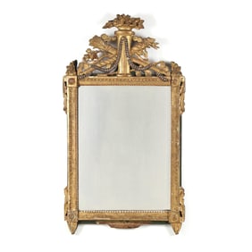 Louis XVI Giltwood and Gesso Wall Mirror